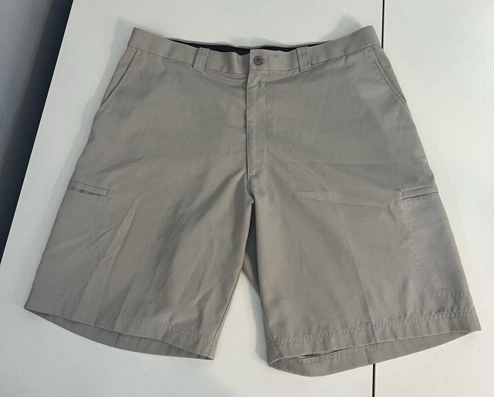 Mens Ping Golf Shorts 38 Grey Performance Flat Front - NWOT